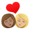 Kiss- Woman- Woman- Medium Skin Tone- Medium-Light Skin Tone emoji on Emojione